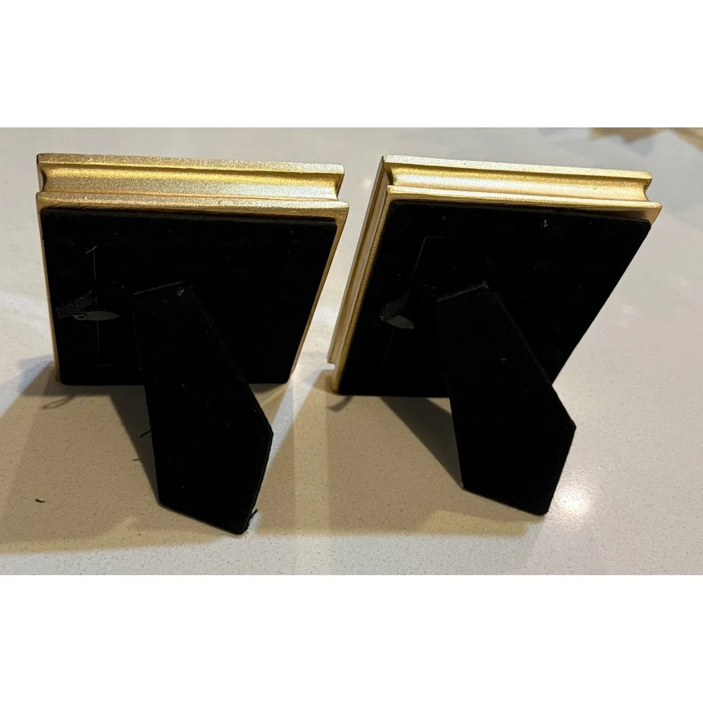 Mirrored Gold Accent Photo Frames Desktop‎ Display 5